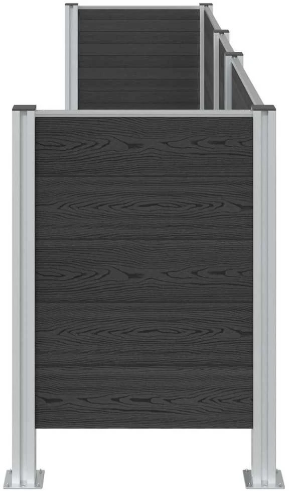 Atliekų konteinerio tvora Pilka 315 x 85 x 115 cm Alavas ir WPC