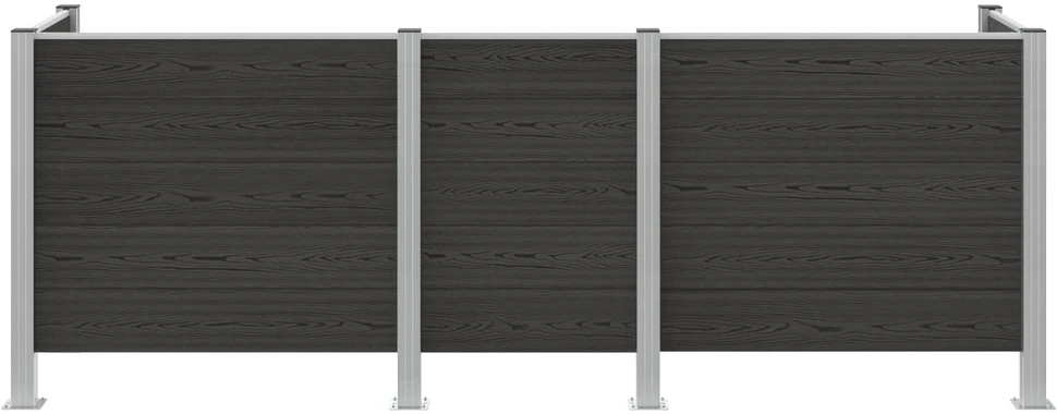 Atliekų konteinerio tvora Pilka 315 x 85 x 115 cm Alavas ir WPC