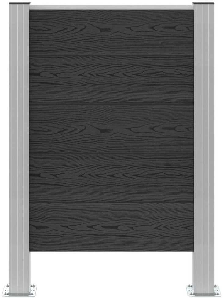 Atliekų konteinerio tvora Pilka 85 x 12 x 115 cm Alavas ir WPC