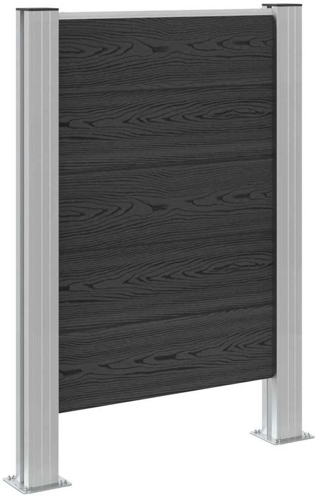 Atliekų konteinerio tvora Pilka 85 x 12 x 115 cm Alavas ir WPC