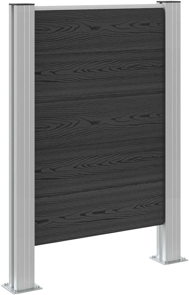 Atliekų konteinerio tvora Pilka 85 x 12 x 115 cm Alavas ir WPC