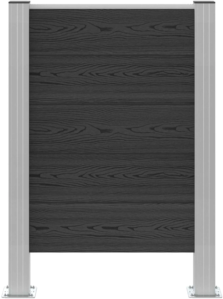 Atliekų konteinerio tvora Pilka 85 x 12 x 115 cm Alavas ir WPC