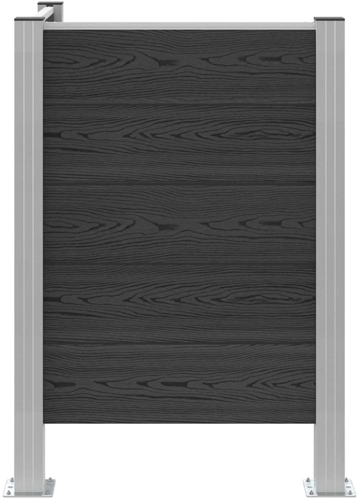 Atliekų konteinerio tvora Pilka 85 x 85 x 115 cm Alavas ir WPC