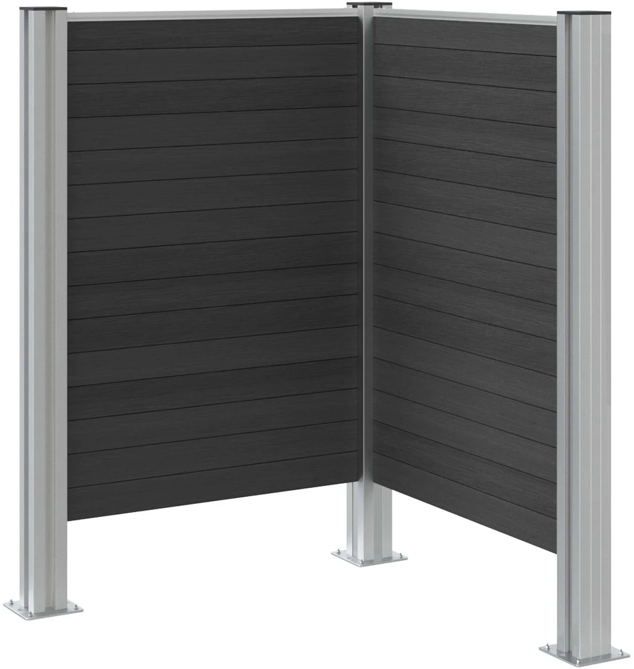 Atliekų konteinerio tvora Pilka 85 x 85 x 115 cm Alavas ir WPC
