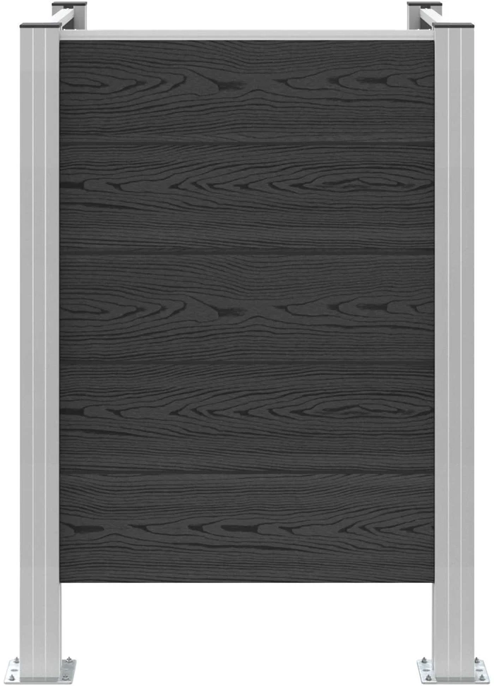 Atliekų konteinerio tvora Pilka 85 x 85 x 115 cm Alavas ir WPC