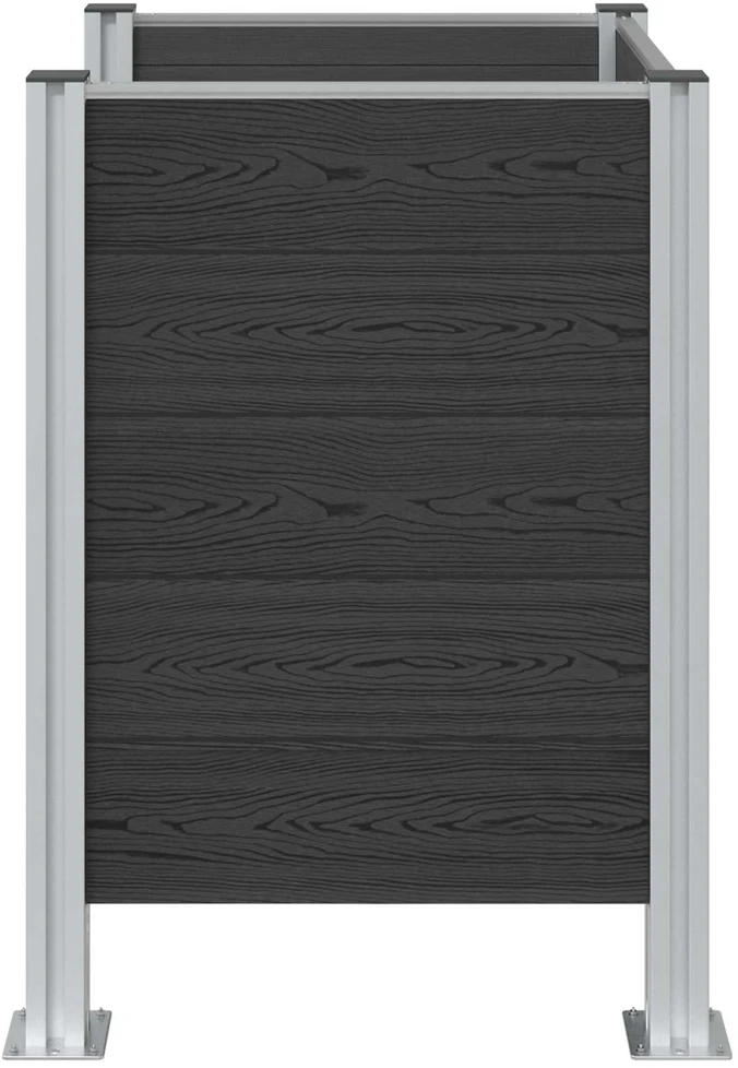 Atliekų konteinerio tvora Pilka 85 x 85 x 115 cm Alavas ir WPC