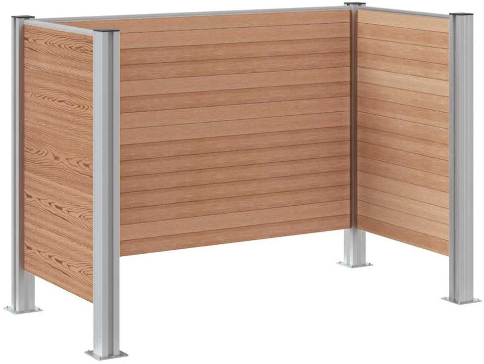 Atliekų konteinerio tvora Ruda 161 x 85 x 115 cm Alavas ir WPC
