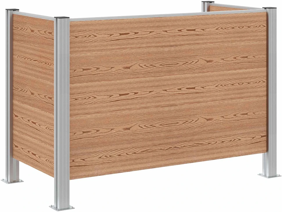 Atliekų konteinerio tvora Ruda 161 x 85 x 115 cm Alavas ir WPC