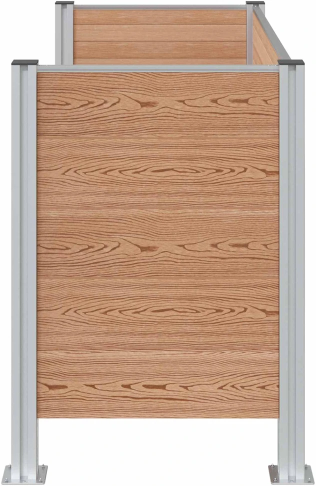Atliekų konteinerio tvora Ruda 161 x 85 x 115 cm Alavas ir WPC