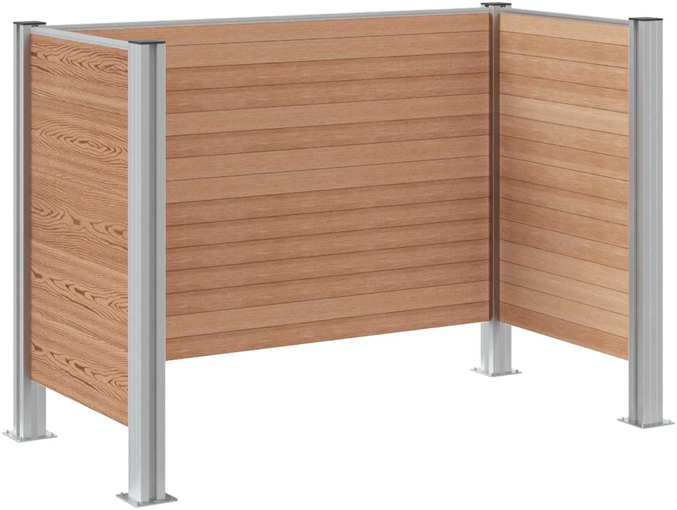 Atliekų konteinerio tvora Ruda 161 x 85 x 115 cm Alavas ir WPC