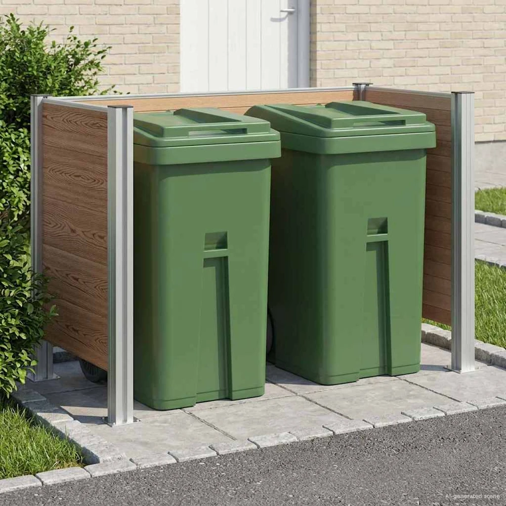 Atliekų konteinerio tvora Ruda 161 x 85 x 115 cm Alavas ir WPC