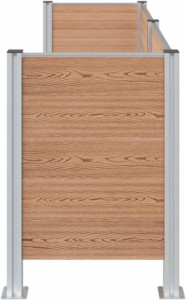 Atliekų konteinerio tvora Ruda 237 x 85 x 115 cm Alavas ir WPC