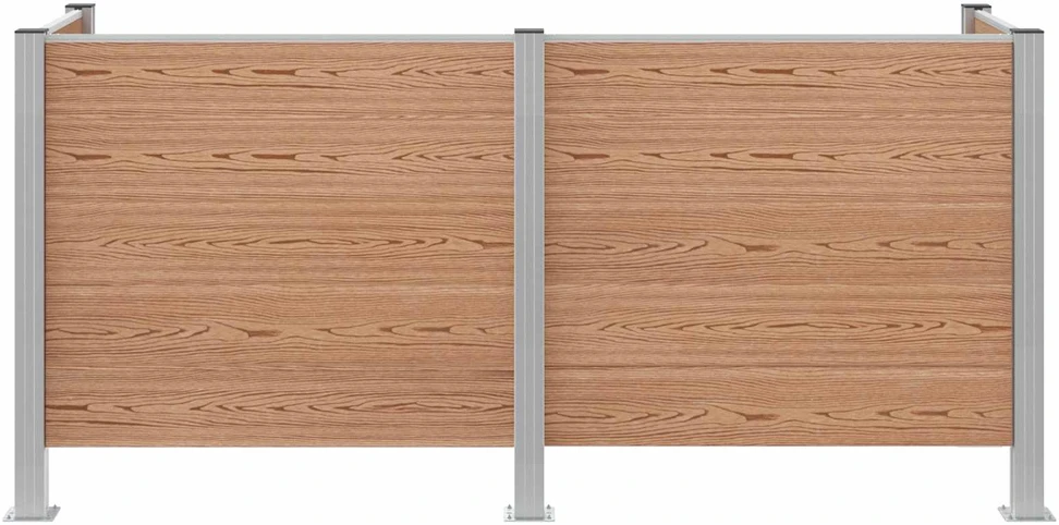Atliekų konteinerio tvora Ruda 237 x 85 x 115 cm Alavas ir WPC