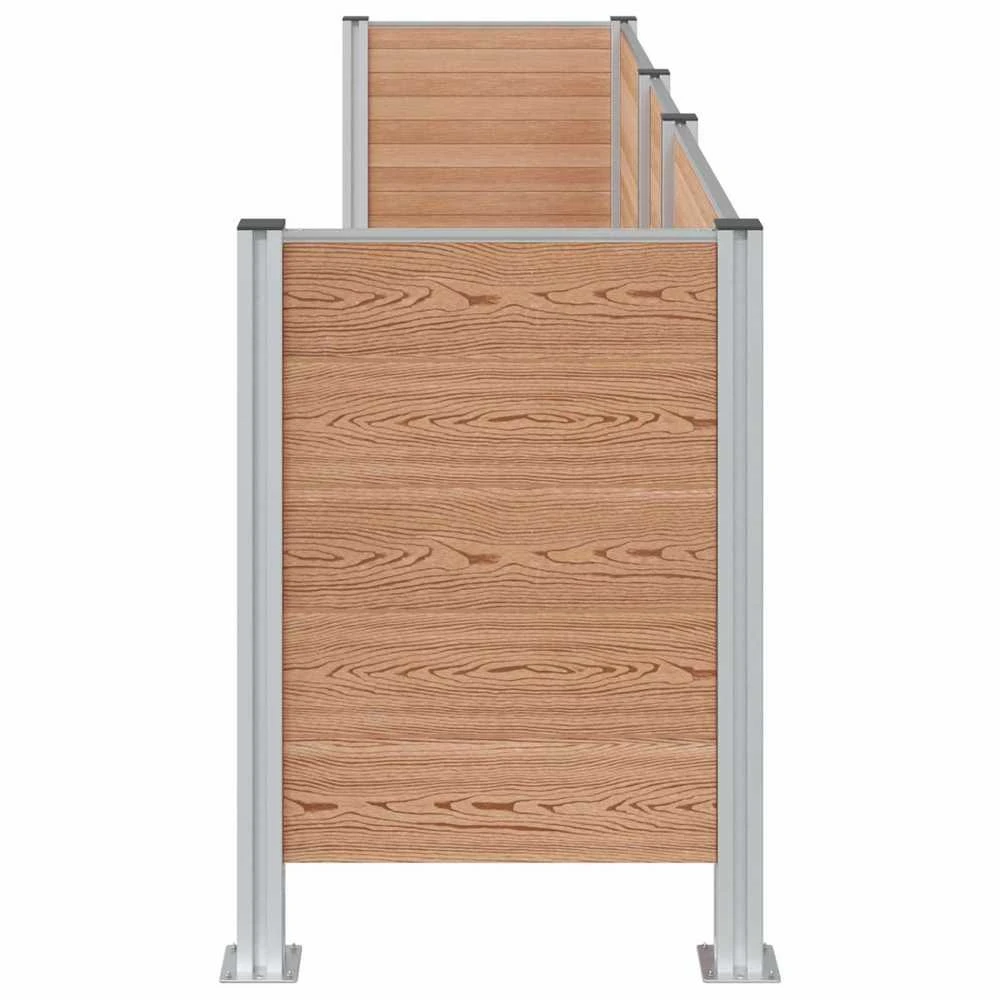 Atliekų konteinerio tvora Ruda 315 x 85 x 115 cm Alavas ir WPC