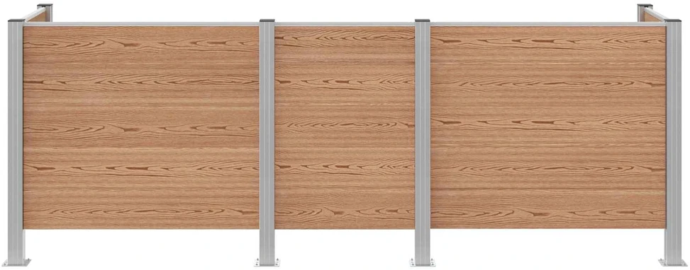 Atliekų konteinerio tvora Ruda 315 x 85 x 115 cm Alavas ir WPC