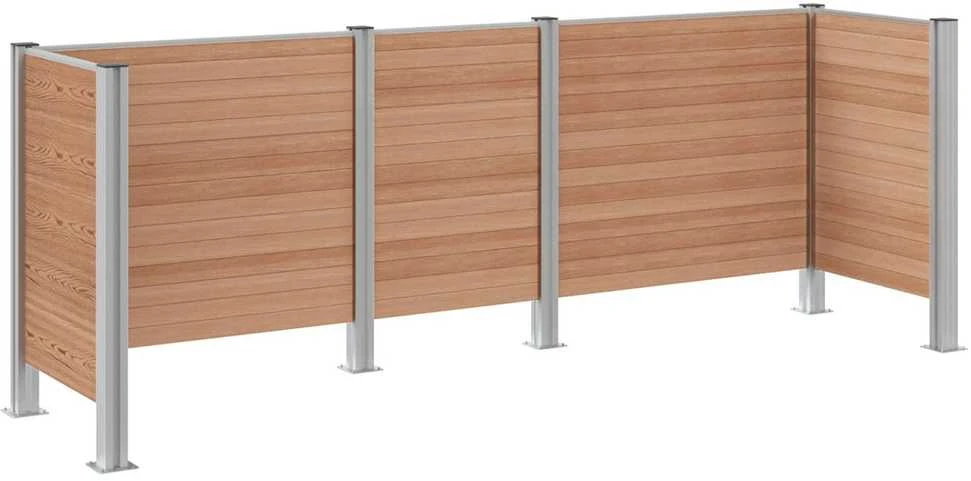 Atliekų konteinerio tvora Ruda 315 x 85 x 115 cm Alavas ir WPC