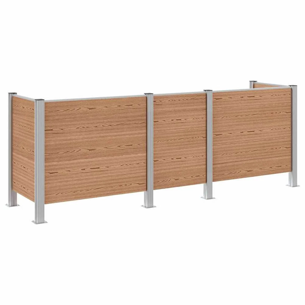 Atliekų konteinerio tvora Ruda 315 x 85 x 115 cm Alavas ir WPC