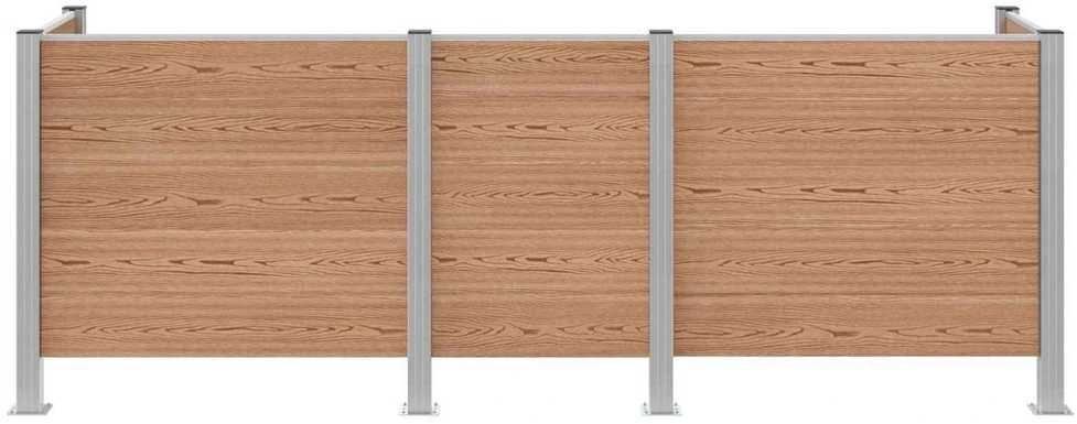 Atliekų konteinerio tvora Ruda 315 x 85 x 115 cm Alavas ir WPC