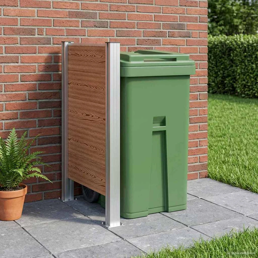 Atliekų konteinerio tvora Ruda 85 x 12 x 115 cm Alavas ir WPC