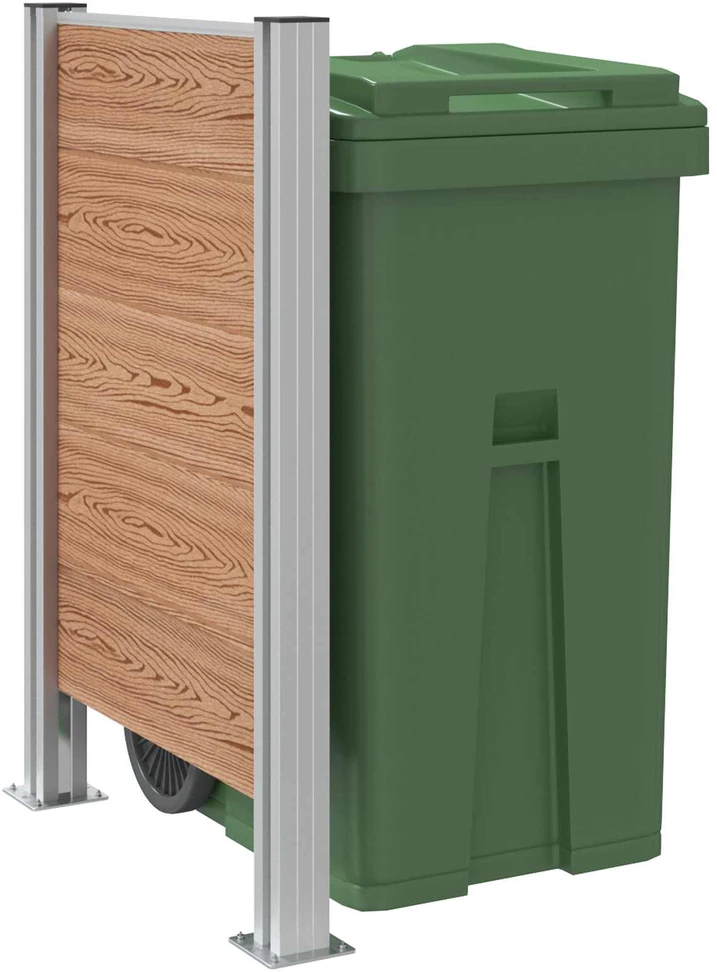 Atliekų konteinerio tvora Ruda 85 x 12 x 115 cm Alavas ir WPC
