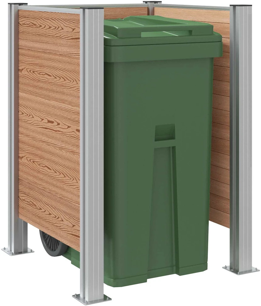 Atliekų konteinerio tvora Ruda 85 x 85 x 115 cm Alavas ir WPC
