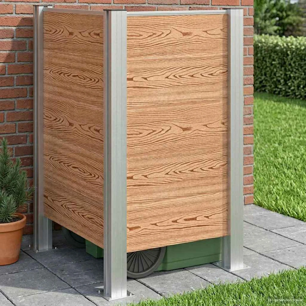 Atliekų konteinerio tvora Ruda 85 x 85 x 115 cm Alavas ir WPC
