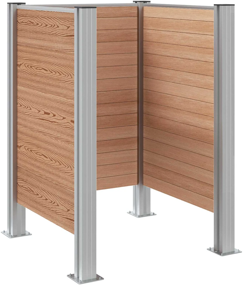 Atliekų konteinerio tvora Ruda 85 x 85 x 115 cm Alavas ir WPC