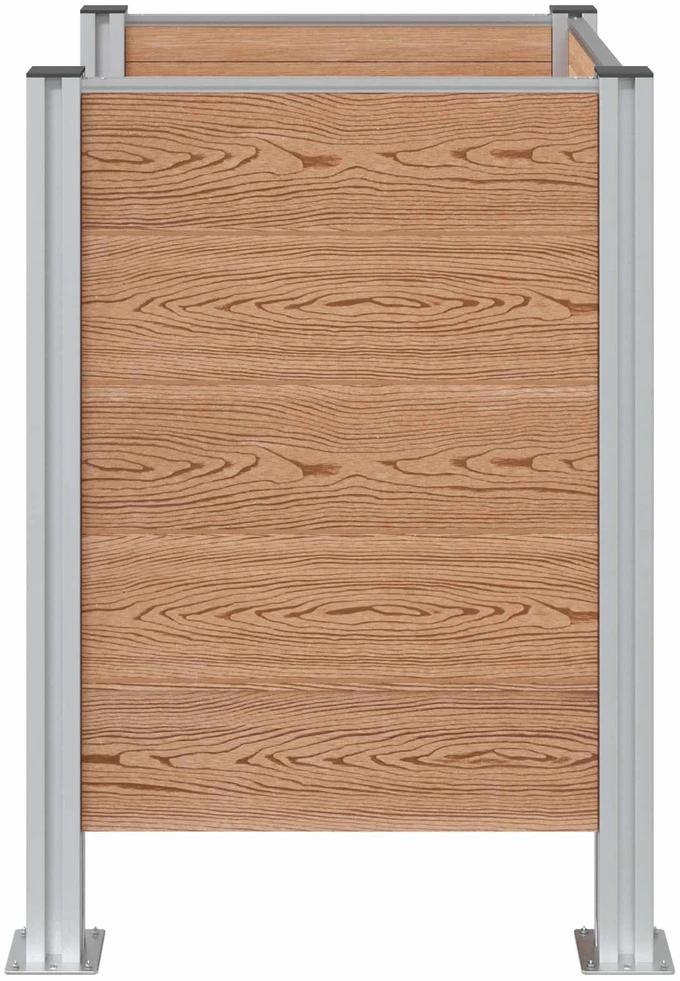 Atliekų konteinerio tvora Ruda 85 x 85 x 115 cm Alavas ir WPC