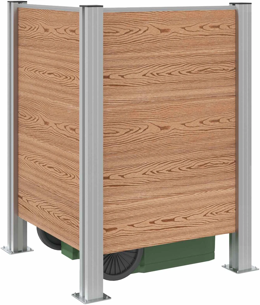 Atliekų konteinerio tvora Ruda 85 x 85 x 115 cm Alavas ir WPC