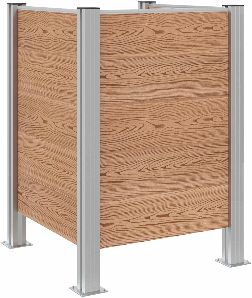 Atliekų konteinerio tvora Ruda 85 x 85 x 115 cm Alavas ir WPC