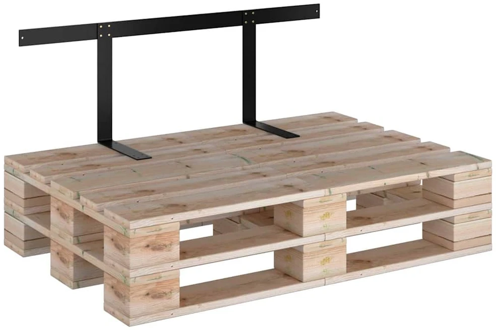 Atlošas sofai iš palečių, juodas, 110cm, geležis