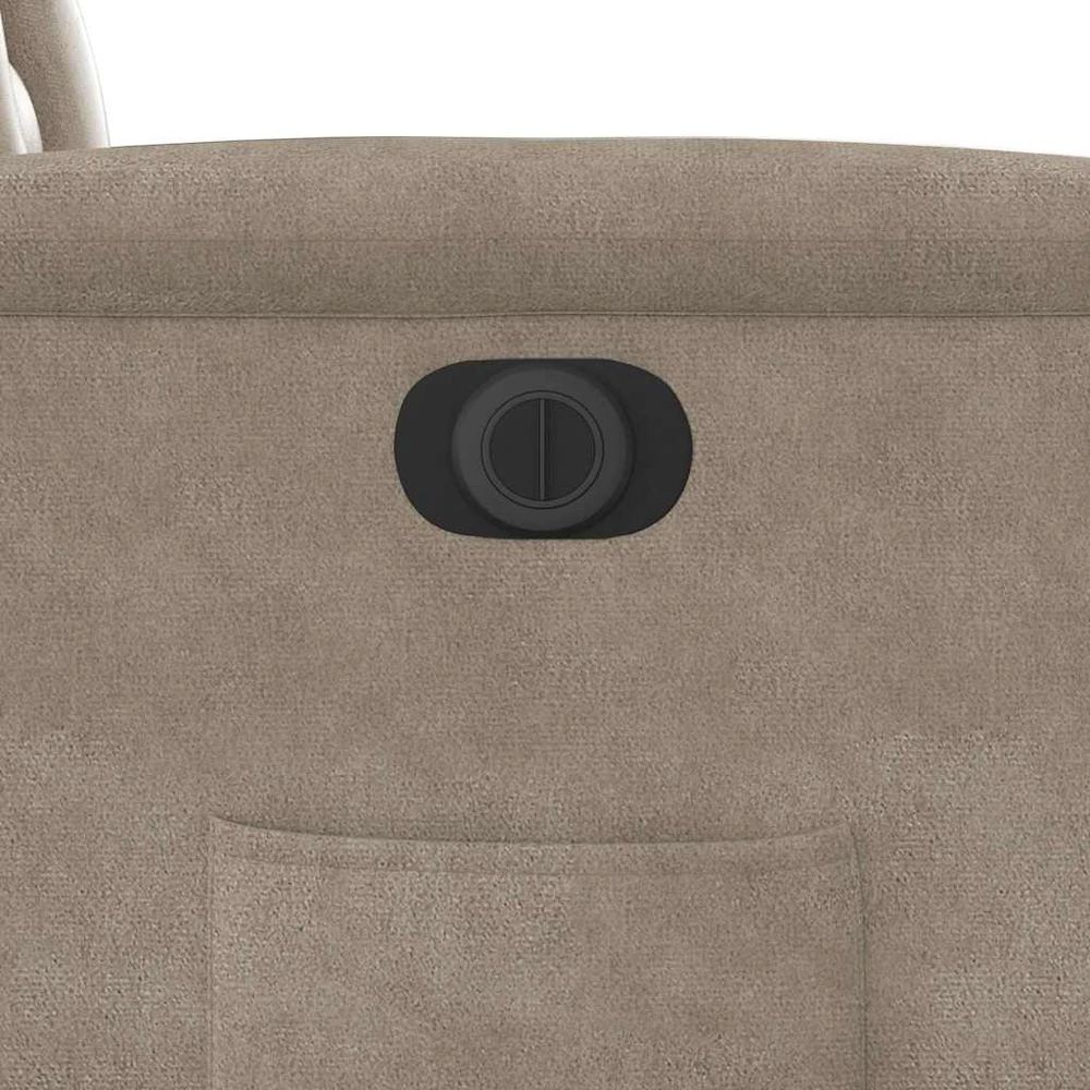 Fotelis Atlošiamas elektrinis krėslas, taupe, mikropluošto audinys