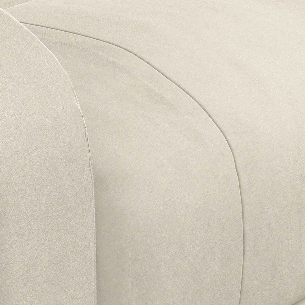 Fotelis Atlošiamas krėslas, kreminės spalvos, aksomas