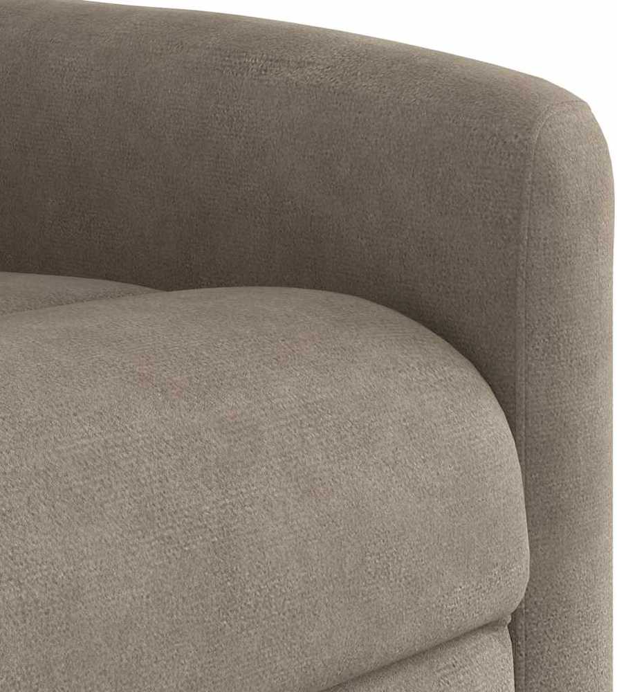 Fotelis Atlošiamas masažinis krėslas, taupe, mikropluošto audinys
