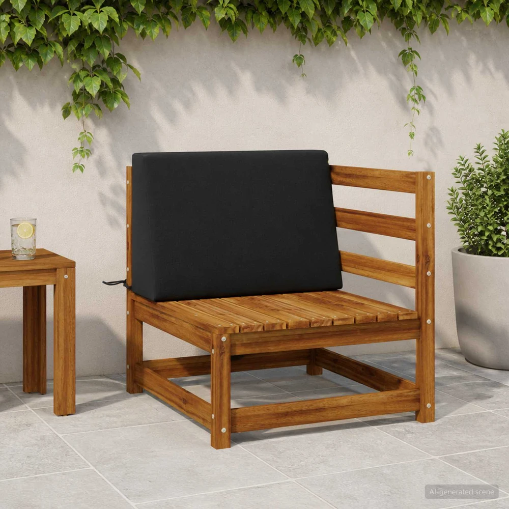 Atlošo pagalvėlė SOEST 100% poliesteris Juoda 60 x 20 x 40 cm