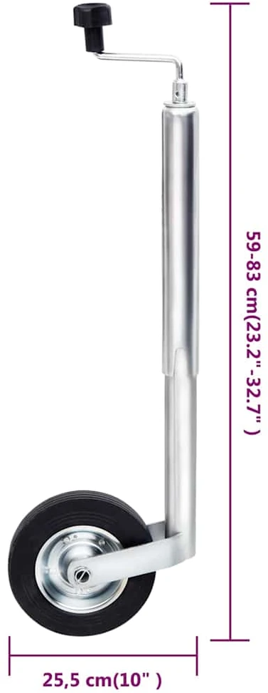 Atraminis ratukas priekabai, 48mm, galvanizuotas plienas