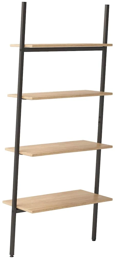 Atremiama lentyna, 4 pakopų, šviesiai ruda/juoda, 64x34x150,5cm