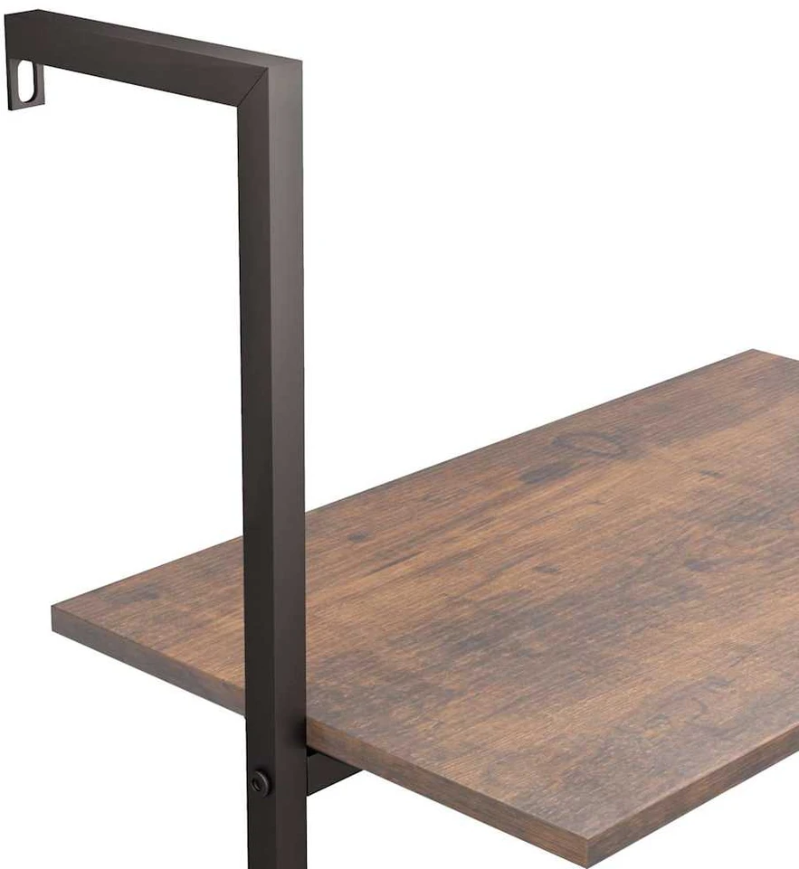 Atremiama lentyna, 4 pakopų, tamsiai ruda/juoda, 64x35x152,5cm