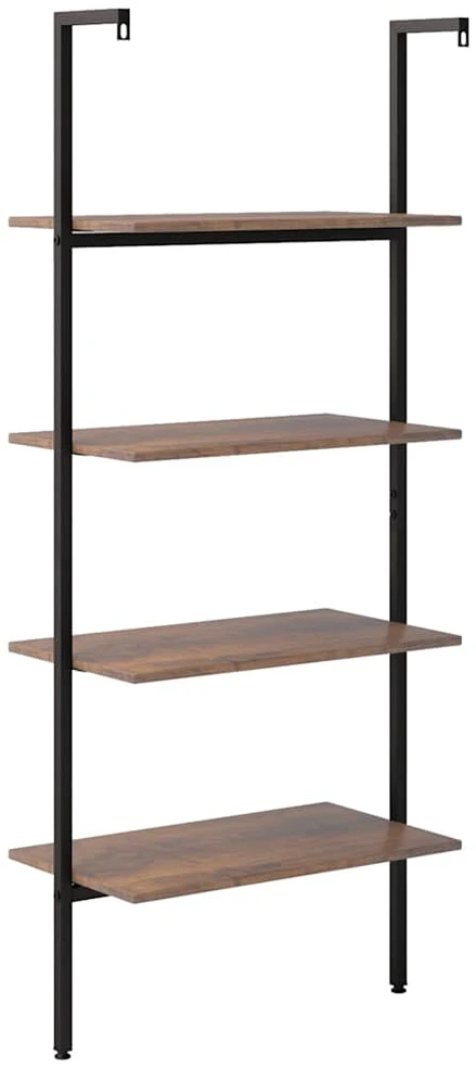 Atremiama lentyna, 4 pakopų, tamsiai ruda/juoda, 64x35x152,5cm