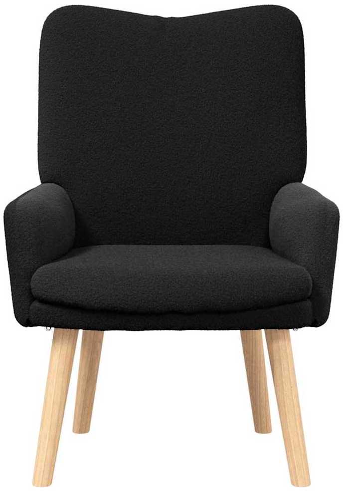 Fotelis krėslas Juoda 63 x 67 x 94 cm Avies audinys ir medienos plokštė