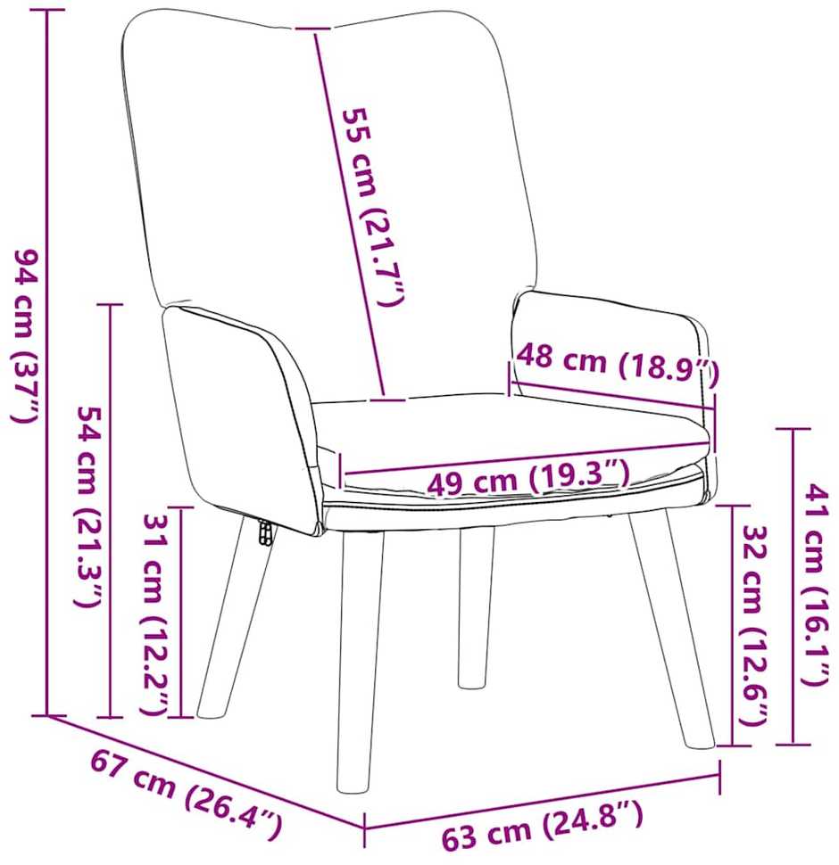 Fotelis krėslas Juoda 63 x 67 x 94 cm Avies audinys ir medienos plokštė