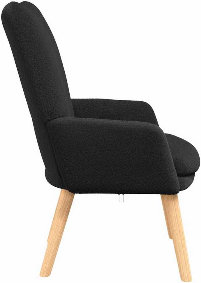 Fotelis krėslas Juoda 63 x 67 x 94 cm Avies audinys ir medienos plokštė