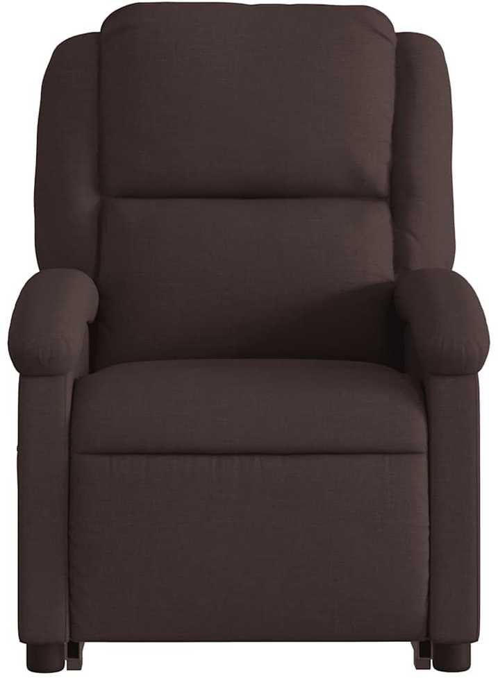 Fotelis Atsistojantis atlošiamas krėslas, tamsiai rudas, audinys