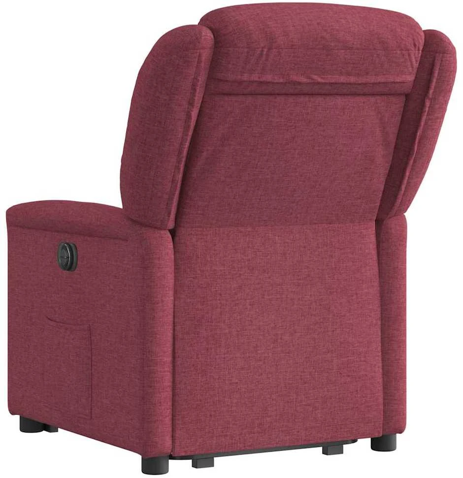 Fotelis Atsistojantis atlošiamas krėslas, vyno raudonas, audinys