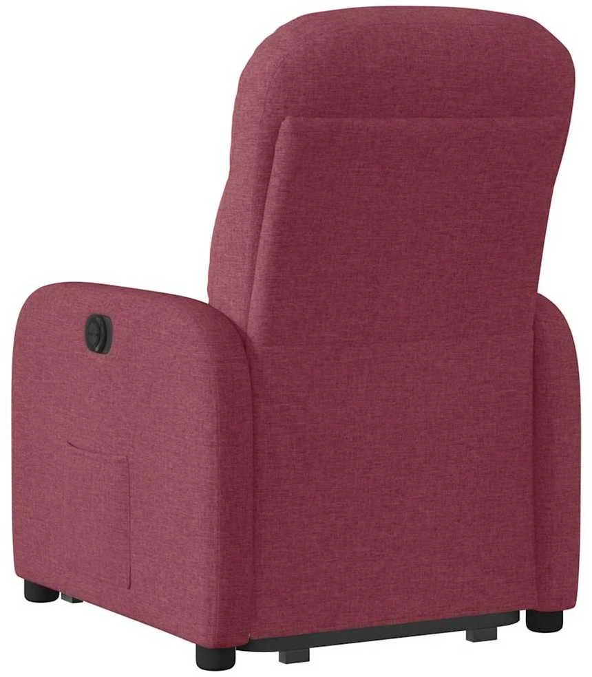Fotelis Atsistojantis atlošiamas krėslas, vyno raudonas, audinys