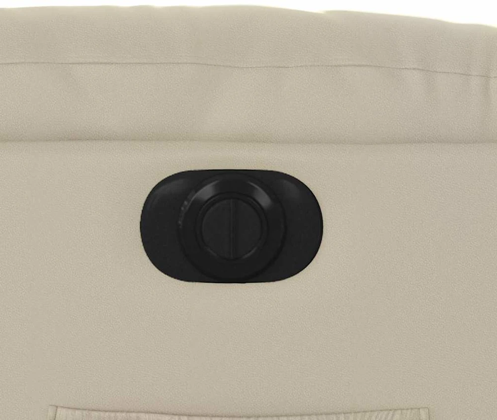 Fotelis Atsistojantis elektrinis krėslas, kreminis, dirbtinė oda