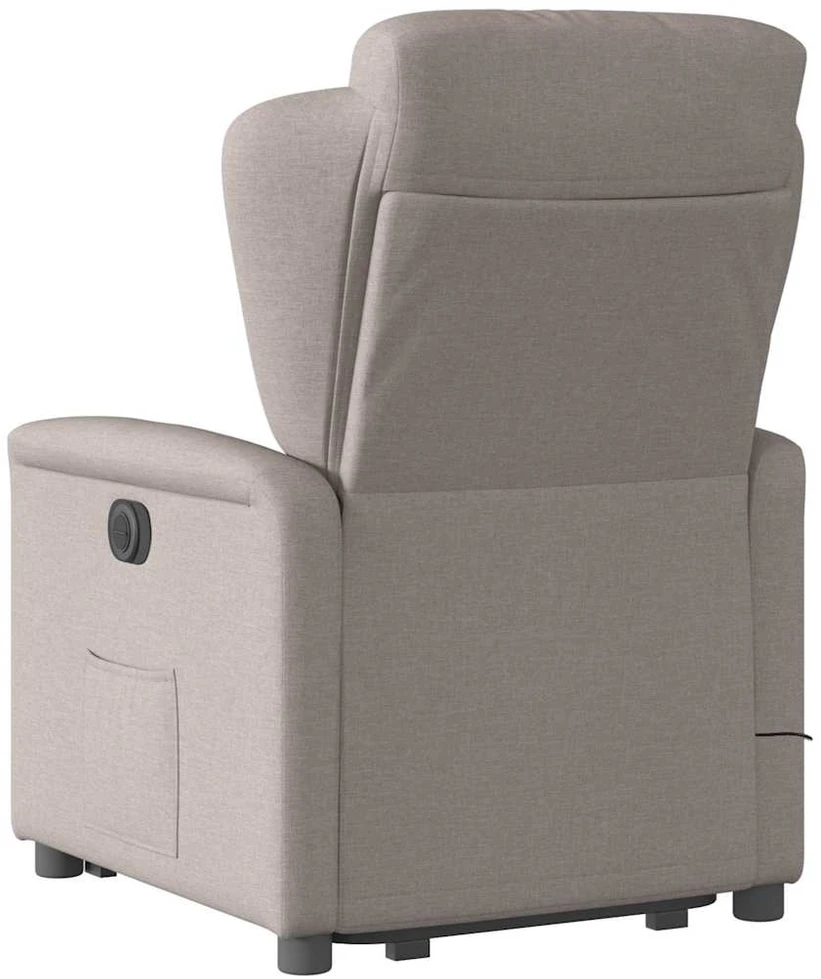 Fotelis Atsistojantis elektrinis masažinis krėslas, taupe, audinys