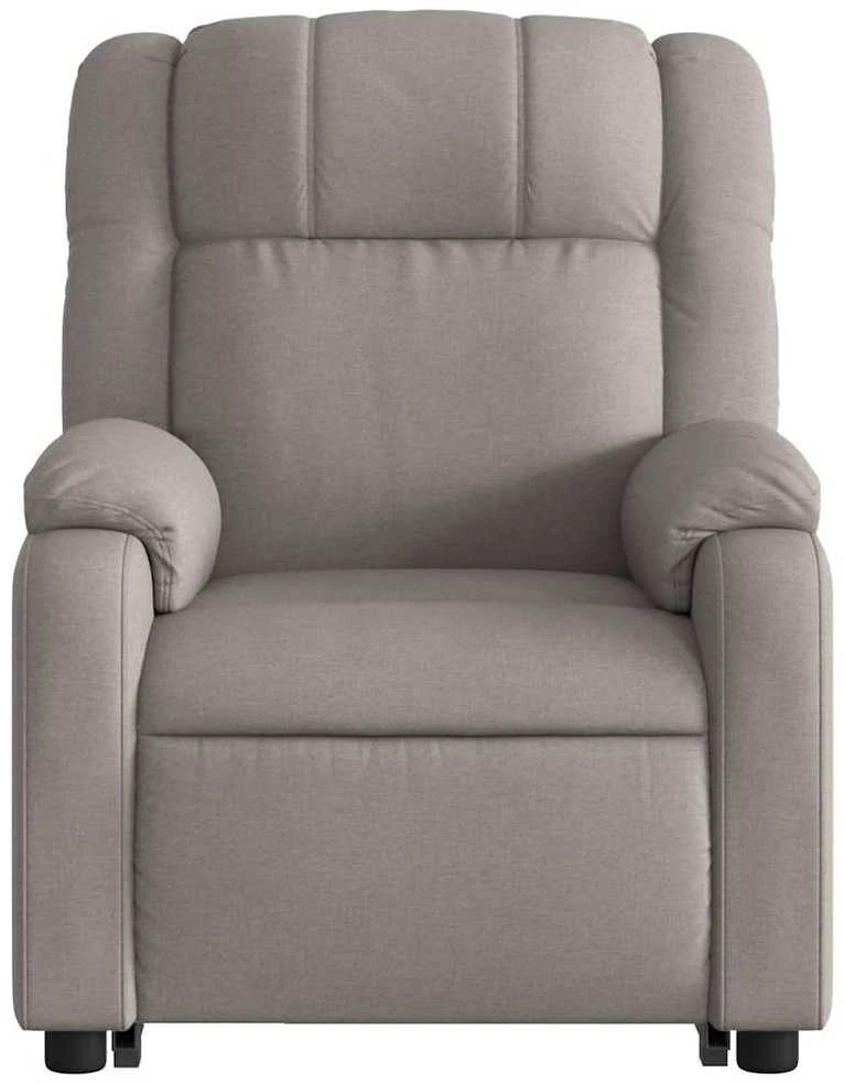 Fotelis Atsistojantis elektrinis masažinis krėslas, taupe, audinys