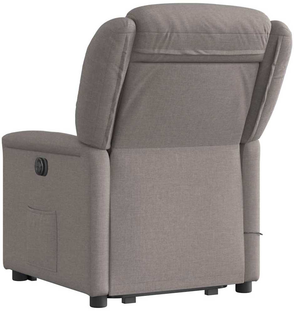 Fotelis Atsistojantis elektrinis masažinis krėslas, taupe, audinys