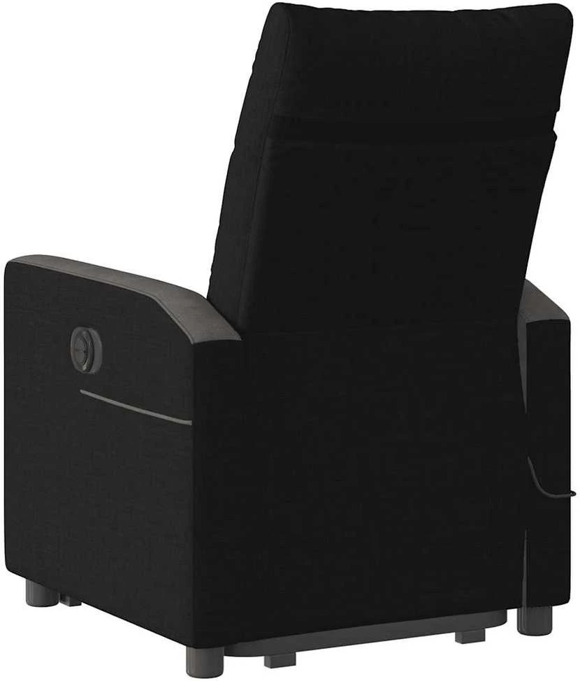 Fotelis Atsistojantis elektrinis masažinis krėslas, juodas, audinys